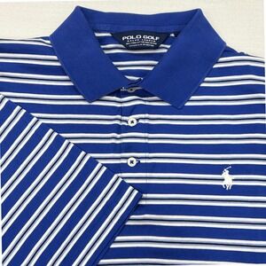 Polo Golf Ralph Lauren Pima Cotton Shirt Mens XL Blue White Country Club Preppy